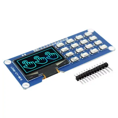 1.3" 4x4 Pin Butonlu Oled Grafik Lcd Ekran 128x64 SSD1116 I2C SPI Mavi