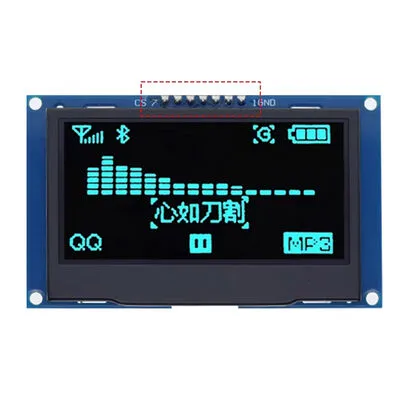 2.42 inç 128X64 OLED Ekran SSD1309 7 Pin SPI/IIC I2C Seri Mavi