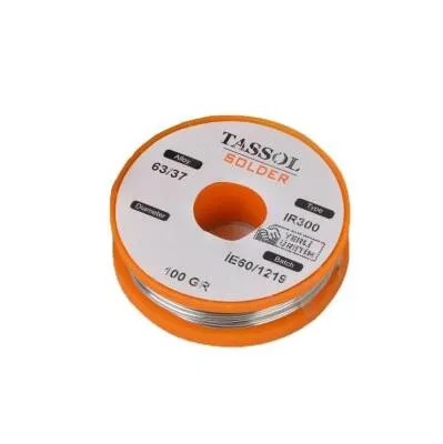 Tassol 2 mm 100gr Lehim Teli (%63 Kalay / %37 Kurşun)