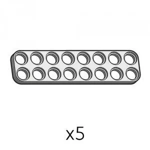 Plate (SPD-2b8(GR)) | Robotis DREAM Uyumlu Plaka - GRİ | 5 Adet