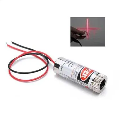 12mm 650nm 5mW Çapraz - Artı Kırmızı Lazer - 5V