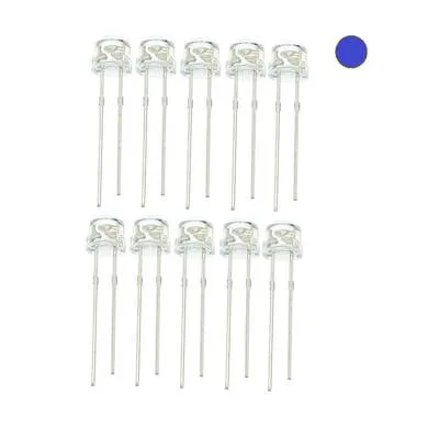 Mavi Şeffaf Mantar Led (10 lu paket)