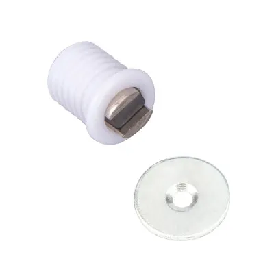 Mıknatıslı Plastik Mobilya Kapak Kilidi 14mm - Beyaz