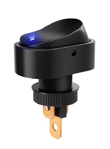 ASW Serisi Oval LED'li Anahtar Mavi 12V 20A