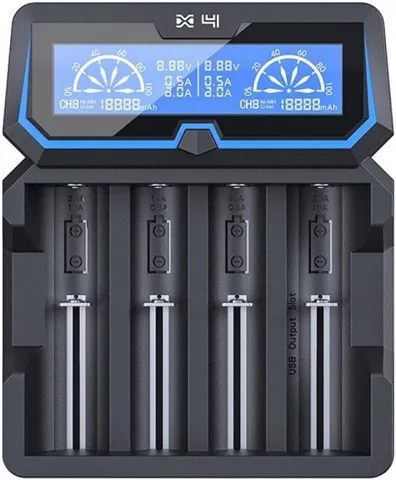 Xtar X4 Taşınabilir LCD Ekranlı Hızlı Li-ion Ni-Mh Ni-Cd 4'lü Şarj Cihazı