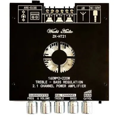 ZK-HT21 2x160W + 220W Bluetooth 5.0 2.1 Kanal Amfi Modülü TDA7498E
