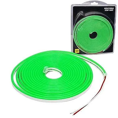 Powermaster PM-19651 12V 5M Silikon Kaplamalı Neon Şerit LED - Yeşil
