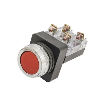 TBF-25 1NO+1NC Yaylı Push Buton - Kırmızı
