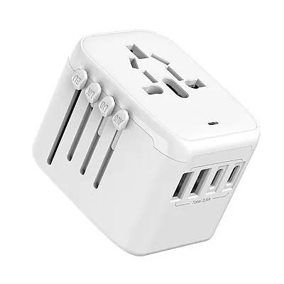 QL-212PQ Universal Çok Fonksiyonlu Seyahat Adaptörü 2x 18W QC +  2x 20W PD - Beyaz