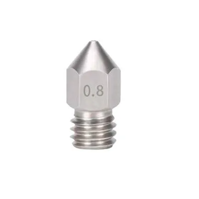 0.8mm Mk8 Çelik Nozzle - Creality Ender 3 V2/Ender 3 Pro/CR10 Uyumlu