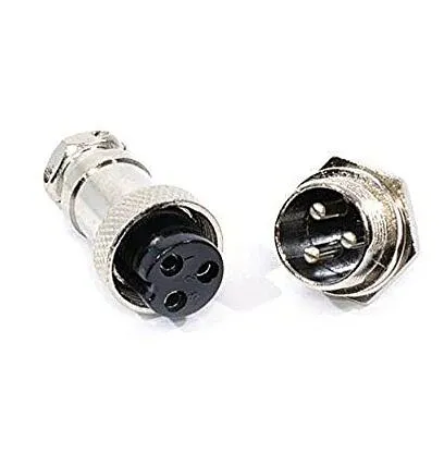 12mm GX12 Havacılık Konnektörü Fiş ve Soket Set 3 Pin