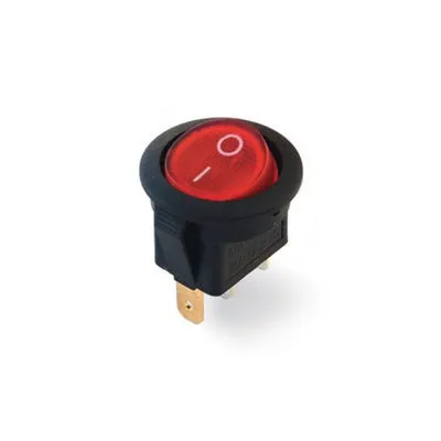 DC131A 3P On / Off Anahtar 12V 20mm Işıklı Yuvarlak