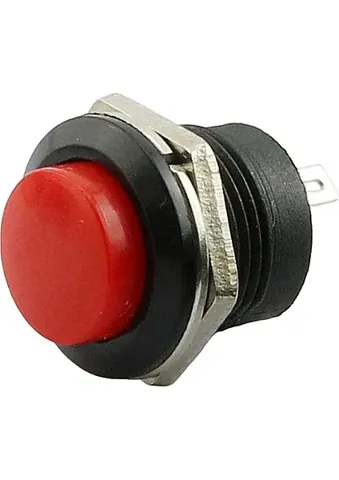 16mm Plastik Basmalı Buton Kırmızı