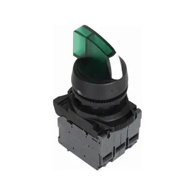 ISP-AK133B5 24V Yeşil Işıklı Mandal Buton 1-0-2