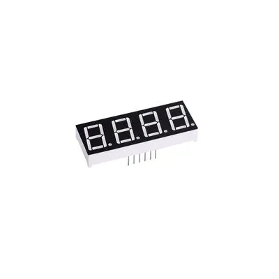 14mm 4'lü Ortak Anot Siyah Yüzey Display - Kırmızı