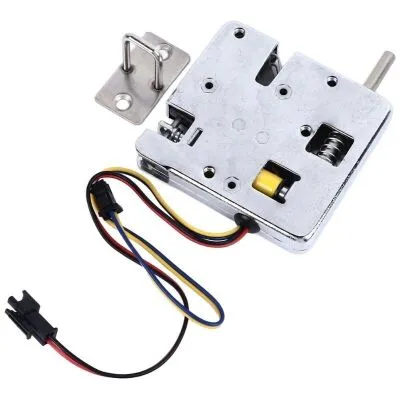 12V 1A Paslanmaz İtmeli Selenoid Kilit XGS-G60, 0.5 - 4kg İtme, 150kg Tutma