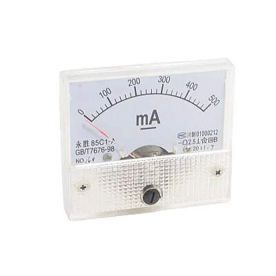 85C1 DC 0-500mA Analog Panel Tip Ampermetre