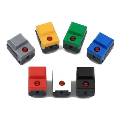 PB86-A1 24V 6 Pin Ledli Push Buton - Sarı
