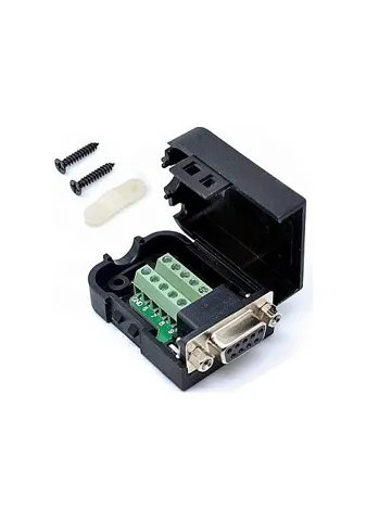 D-Sub DB9 9 Pin Dişi Terminal Block Adaptörü