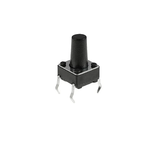 4 Pinli Push Buton - 6x6x10 mm  - Siyah