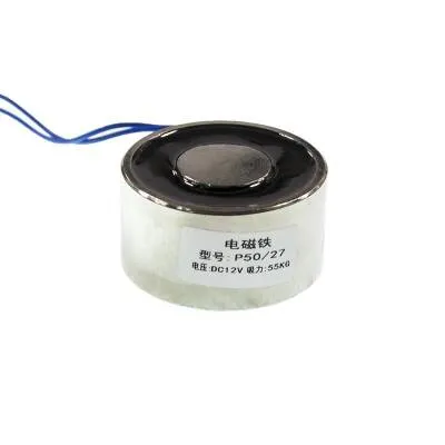 P50/27 12V Elektromıknatıs - 50kg Elektro Manyetik Tutucu