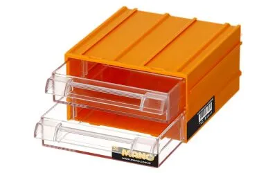 Mano K-31 Plastik Çekmeceli Kutu - Sarı, 110 x 120 x 62mm - 5 Adet