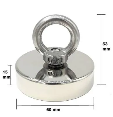 60mm Fishing Magnet - Neodyum Pot Mıknatıs