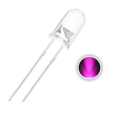5mm Şeffaf LED - Pembe