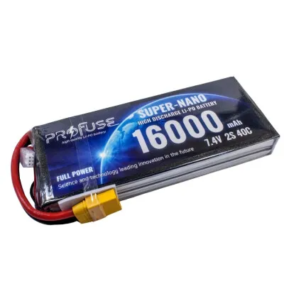 7,4V 2S 16000mAh 40C Lipo Batarya