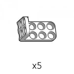 Bracket-Dual-L (SPL-2b3(W)) | Robotis DREAM Uyumlu Braket | 5 Adet