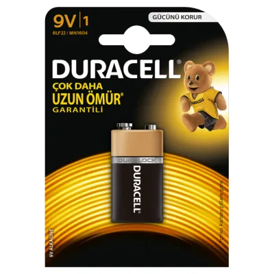 Duracell 9V Kare Pil - 6F22