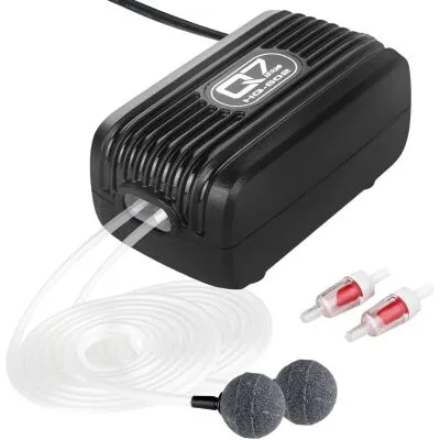 220V AC Çift Çıkış Dalgıç Akvaryum Hava Pompası (Air Pump) HQ-602, 3W, 2x2.5L/d