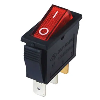 Tekli Soba Anahtarı (Rocker Switch) -  Işıklı, Dar, IC-113