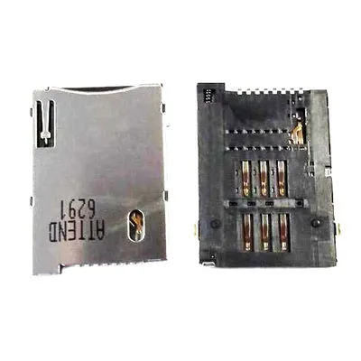 8 Pin Sim Kart Yuvası - Siyah - 1.27mm Pin Aralığı