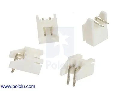2.5mm JST XH Tip Shrouded Erkek Konnektör - 2P, 90D Extended, 4lü, PL-2719