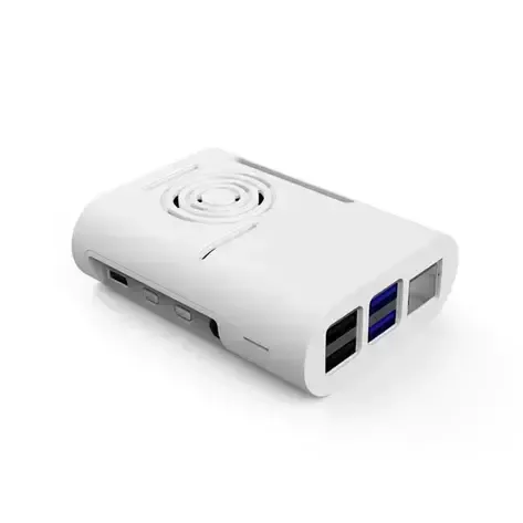 Raspberry Pi 4 için Beyaz Muhafaza Kutusu - Fanlı (C044)