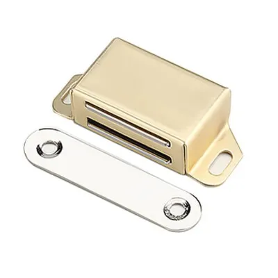 Mıknatıslı Metal Mobilya Kapak Kilidi 36x24x14mm - Altın