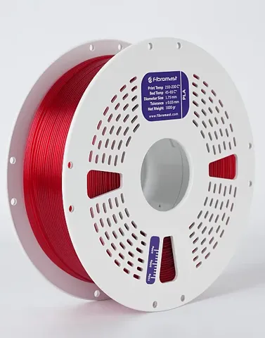 Fibromast 3D 1,75 mm PLA Transparan Kırmızı Filament