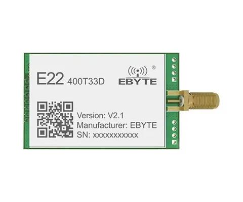 E22-400T33D -V2, 433MHz LoRa Module, 33dBm, 16km, UART, DIP