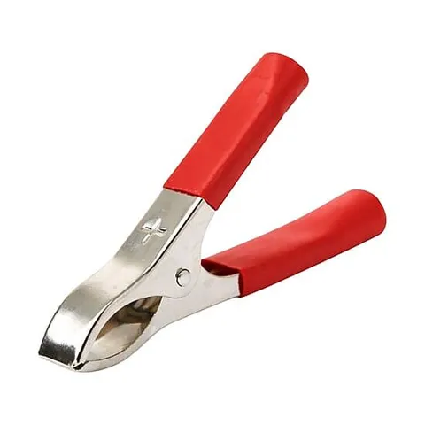 Akü Timsah Ağzı Kırmızı Orta Boy 100mm